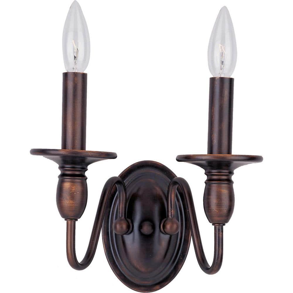 Maxim Lighting Towne 2 - Light Wall Light in  Oil Rubbed Bronze