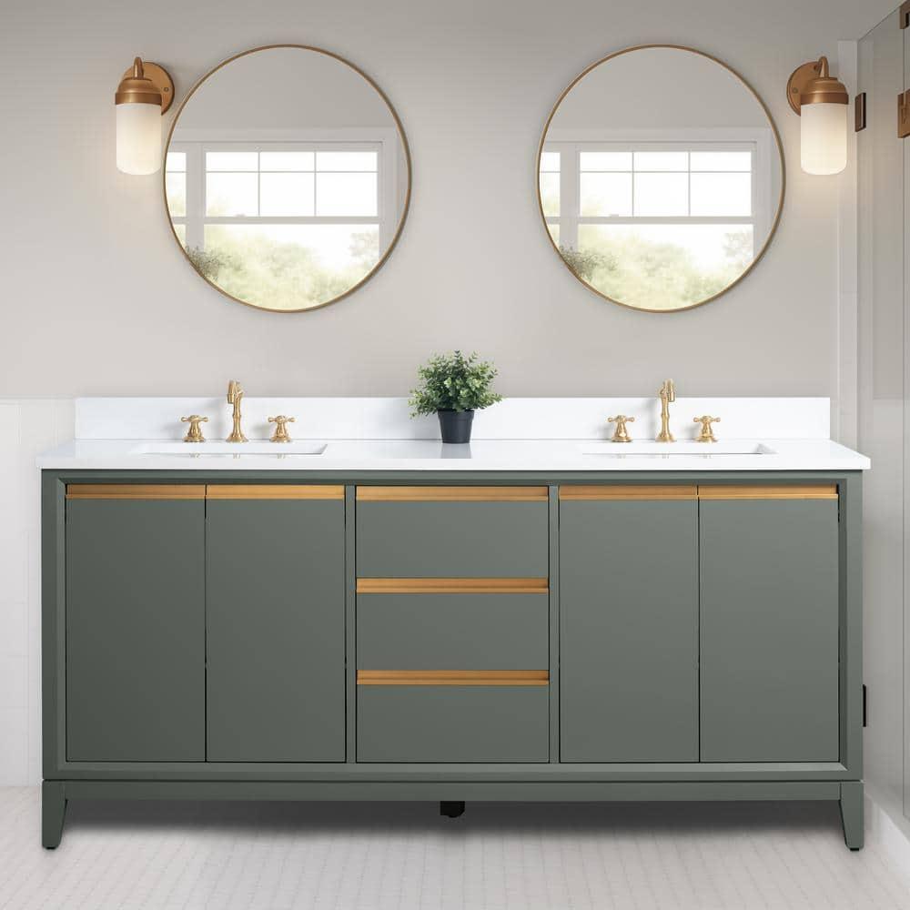 72 Double Bathroom Vanity with Top