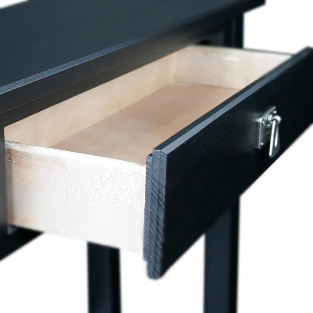 Favorite Finds Mission Hall Stand Slate Finish - Leick Home: Compact Wood Entryway Table with Drawer, CARB Certified