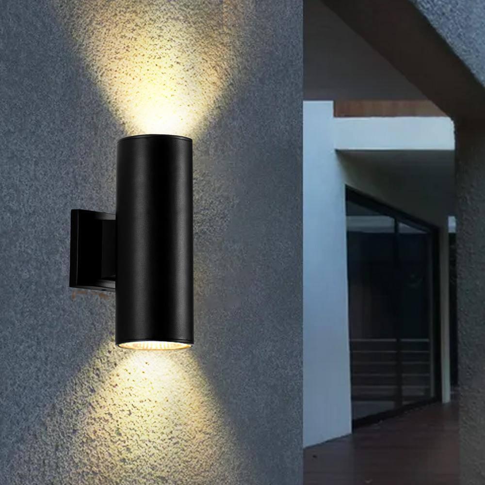 Spitzer 11 in. H Black LED Outdoor Wall Sconce