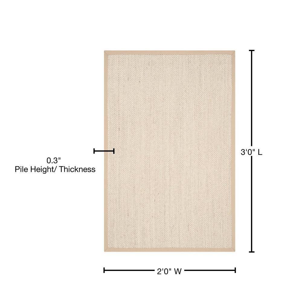Natural Fiber NF143 Power Loomed Accent Rug - Marble/Linen - 2'x3' - Safavieh.