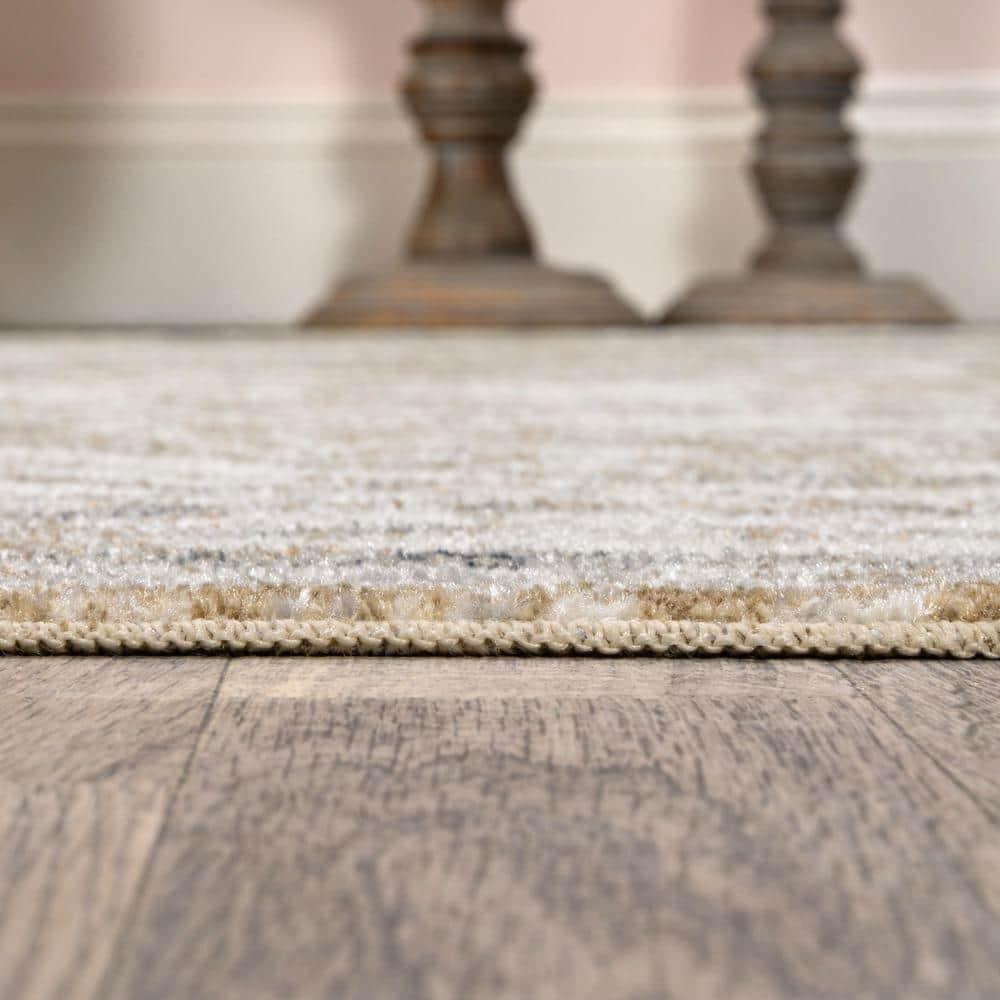 JONATHAN Y Keesha Bold Distressed Medallion Low-Pile Machine-Washable Green/Cream 8 ft. x 10 ft. Area Rug