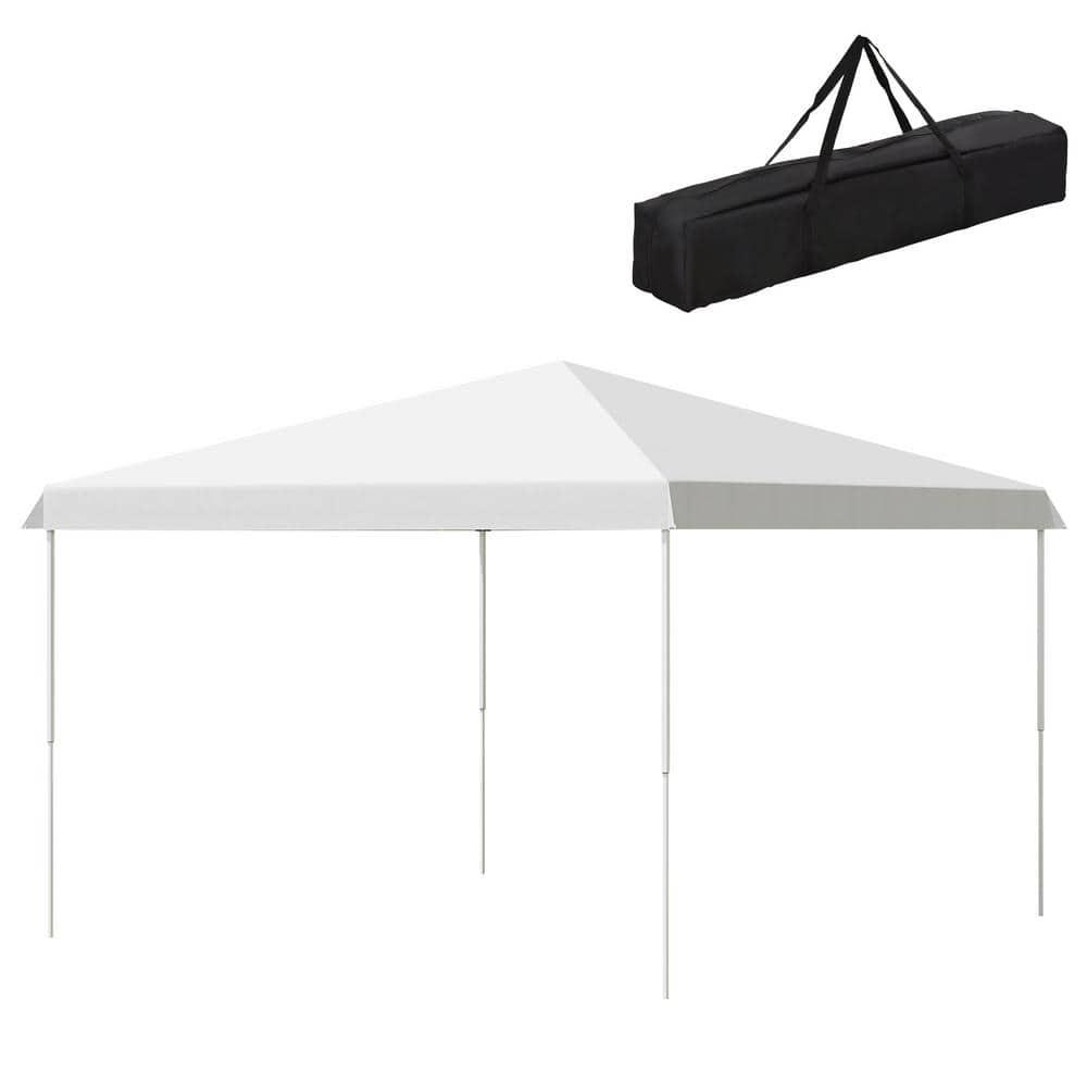 SHANRUGUOJI Outsunny 13' X 13' Pop Up Canopy Tent, Instant Sun Shelter, Tents For Parties, Height Adjustable, With Wheeled Carry Bag For Outdoor, Garden, Patio, Parties