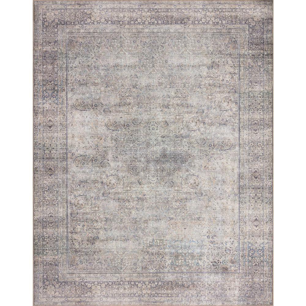 Loloi II Wynter WYN-03 Silver / Charcoal Oriental Area Rug 7'-6" x 9'-6"