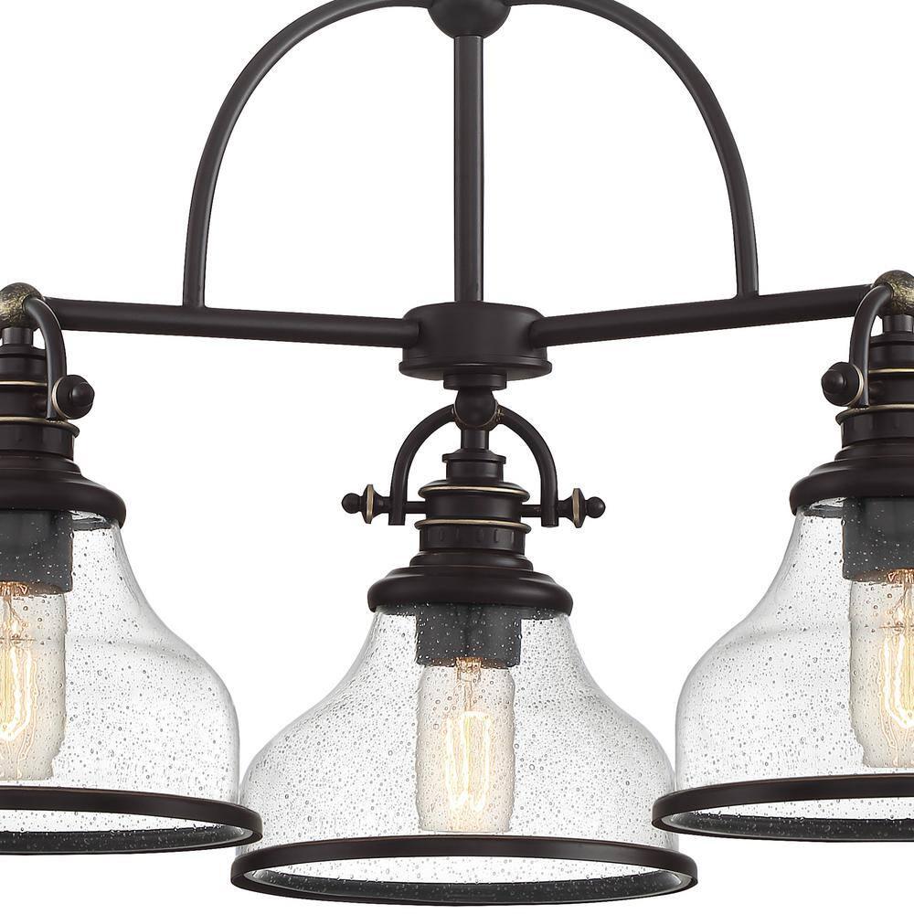 Quoizel Lighting Grant 3 - Light Chandelier in  Palladian Bronze