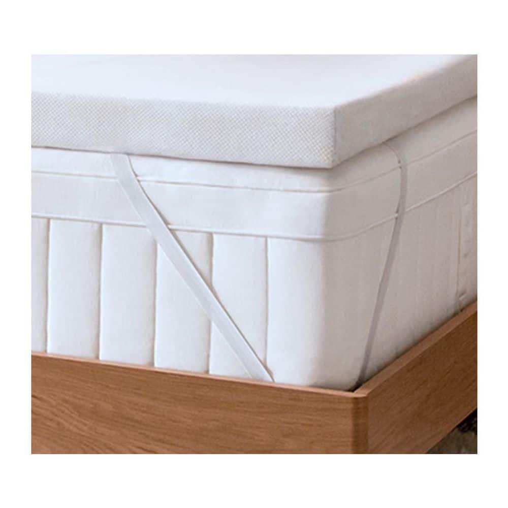 Alwyn Home 3" Memory Foam Mattress Topper, Queen,White
