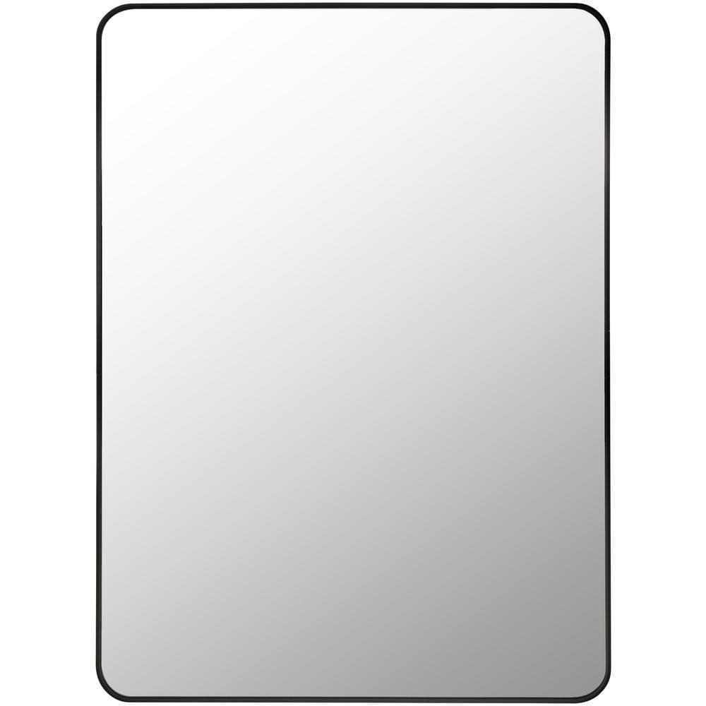 Elegant Rectangular Silver & Gold Brushed Metal Mirror 41"x30"