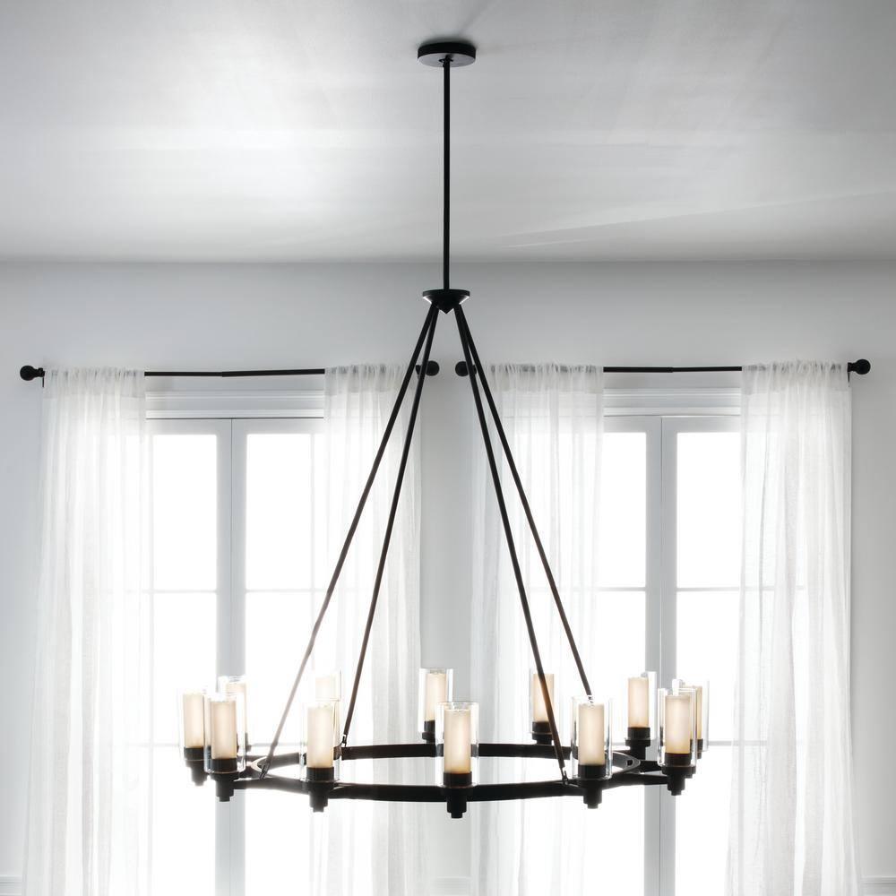 Twelve Light Chandelier With Soft Contemporary Inspirations 41 Inches Tall By 44.5 Inches Wide-Olde Bronze Finish Kichler Lighting 2347Oz
