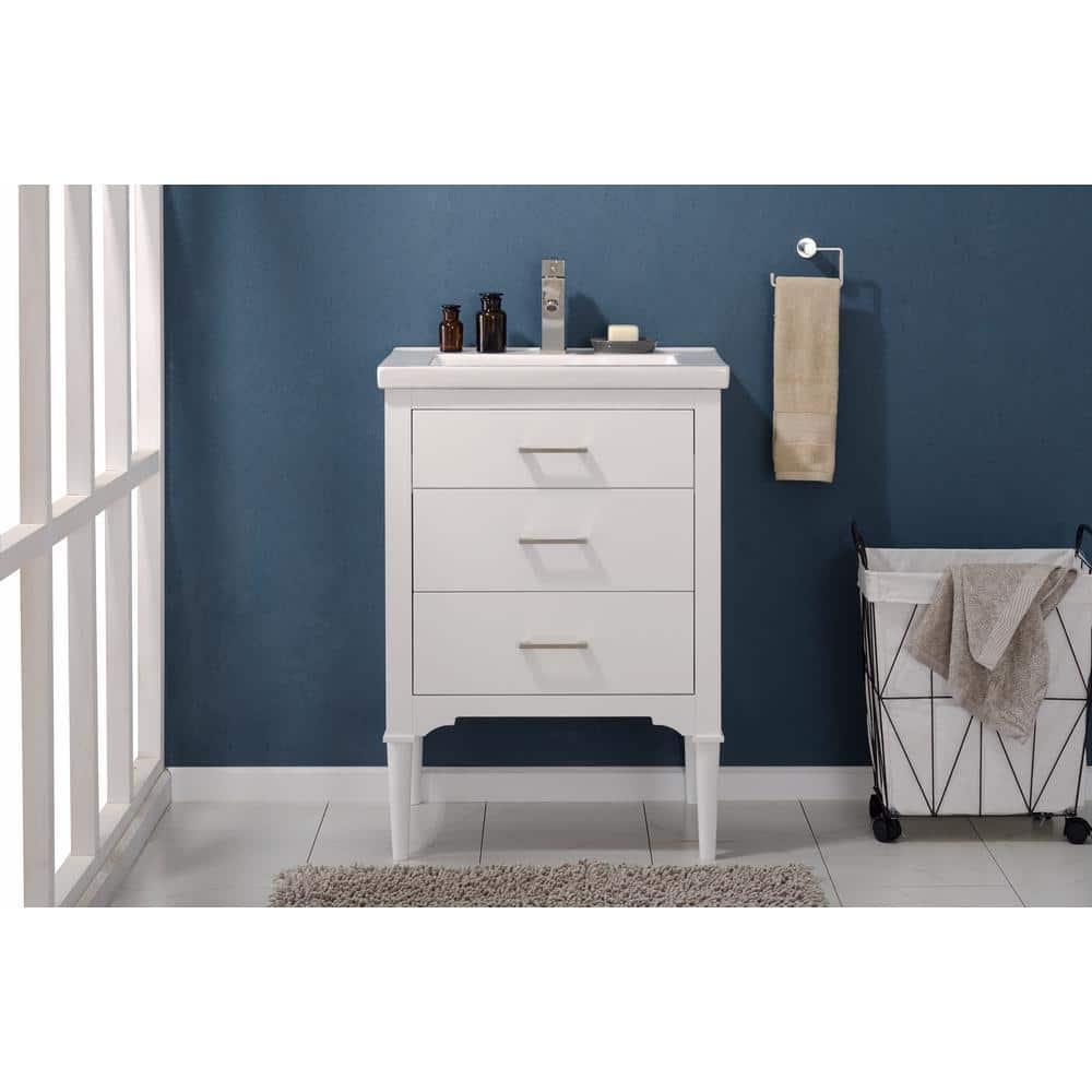 Design Element Mason 24" Single Sink Bathroom Vanity in White