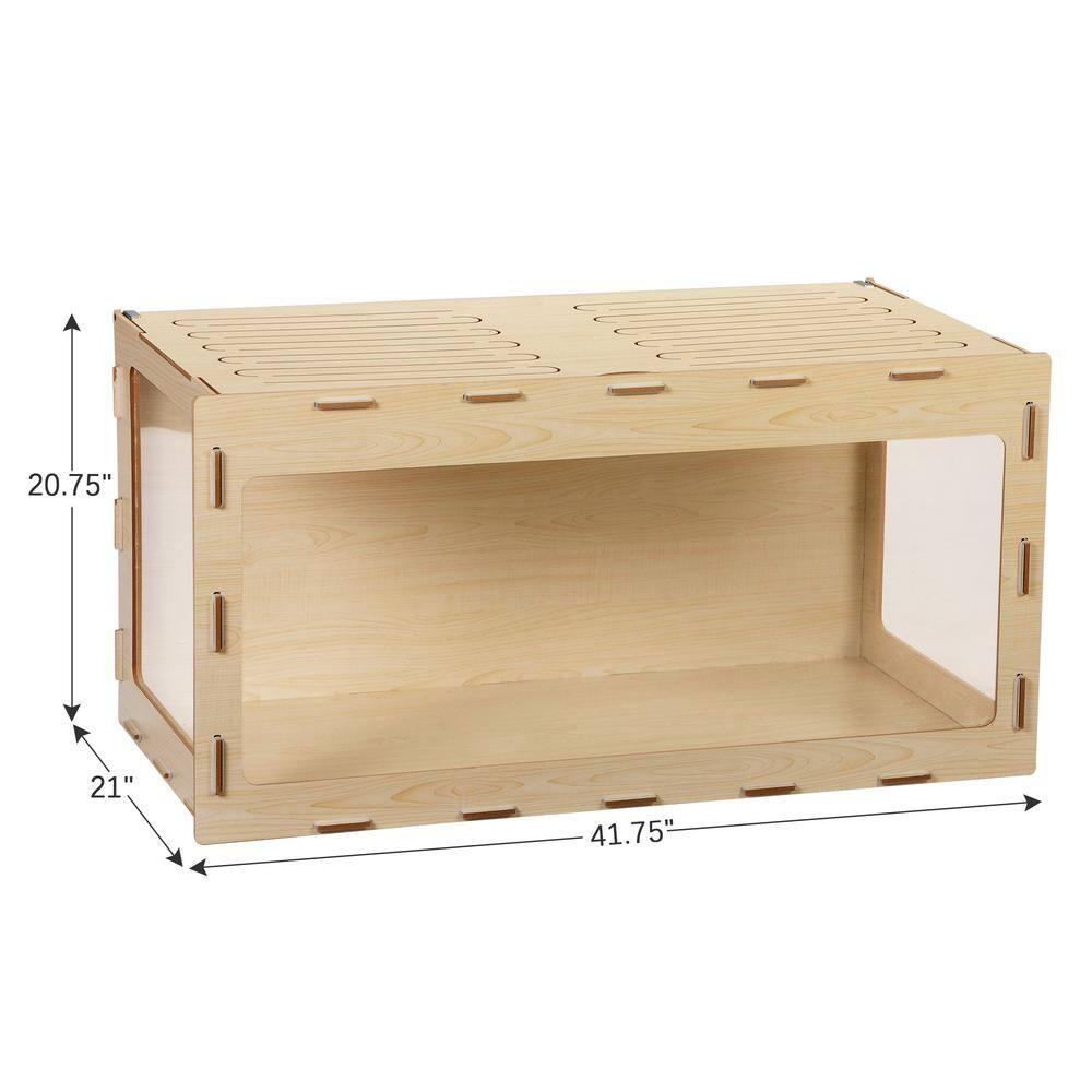 COZIWOW Large Wooden Hamster Cage,Habitat Shelter W/Acrylic Board,Flip Top