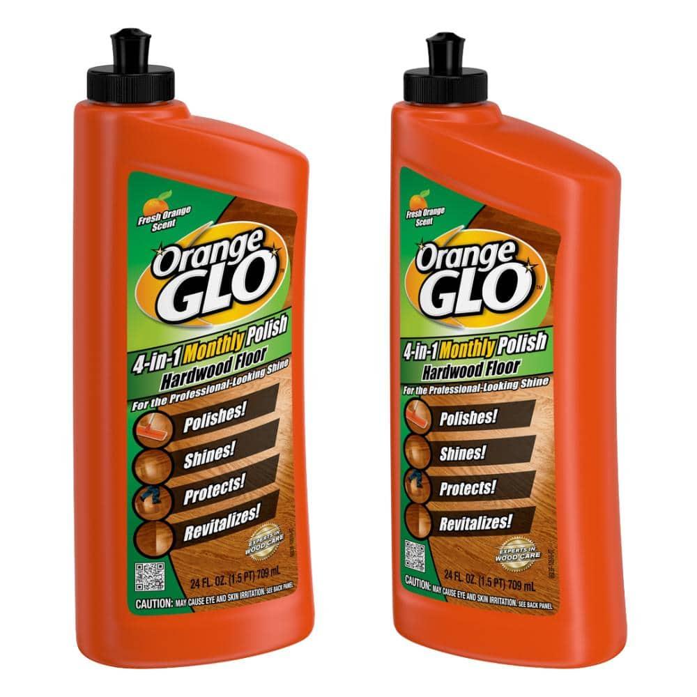 Pack of 2 Orange Glo Fresh Orange Scent 4-in-1 Monthly Polish Hardwood Floor, 24 fl oz