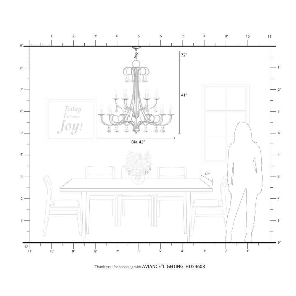 Livex Lighting Daphne 18 - Light Chandelier in  English Bronze