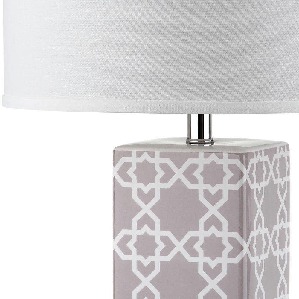 Quatrefoil Table Lamp (Set of 2) - 27 Inch Height - LIT4133 - Grey - Safavieh