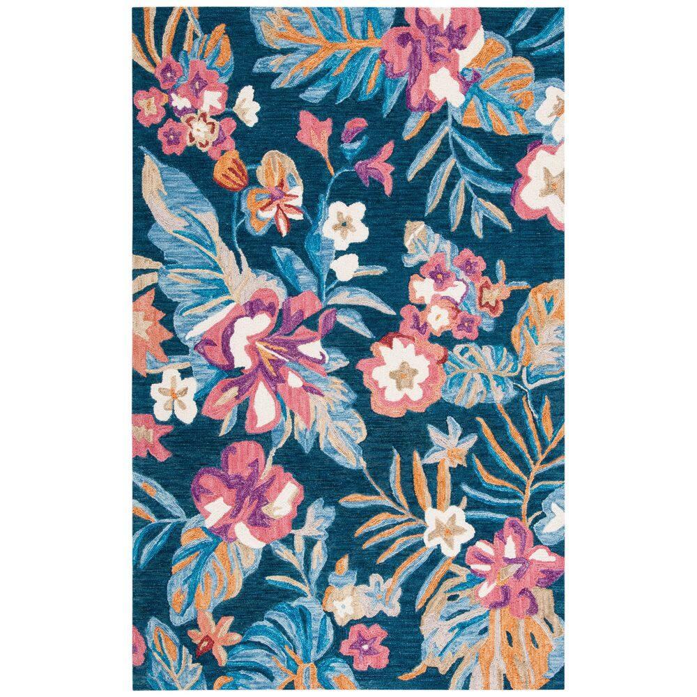 Jardin JAR152 Hand Tufted Area Rug - Blue/Pink - 3'x5' - Safavieh.