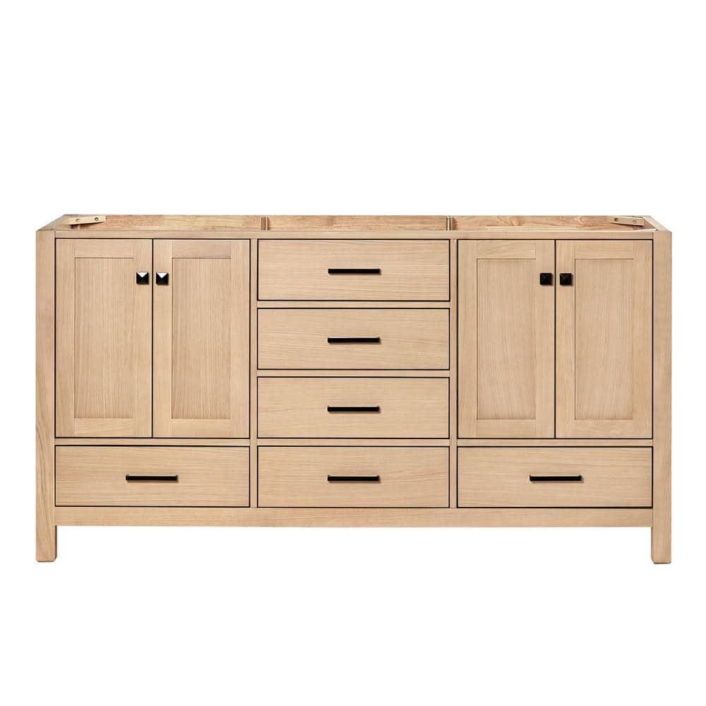 66 in. W Bath Vanity Cabinet Without Top in Oak Cambridge 21.5 in. D x 34.5 in. H Double Freestanding