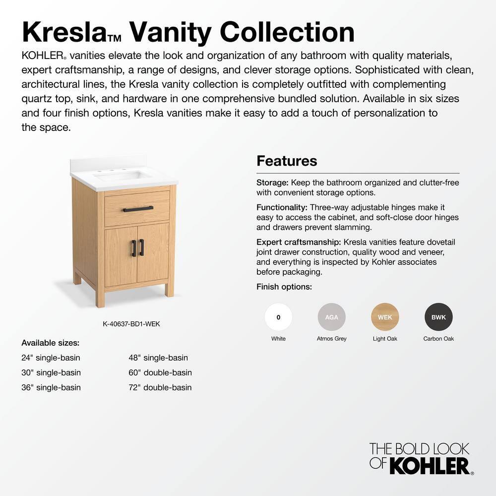 Kresla 60 In. Bathroom Vanity Cabinet With Sinks And Quartz Top