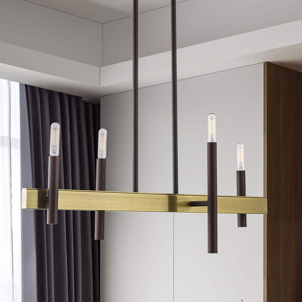 Livex Lighting Denmark 4 - Light Chandelier in  Bronze
