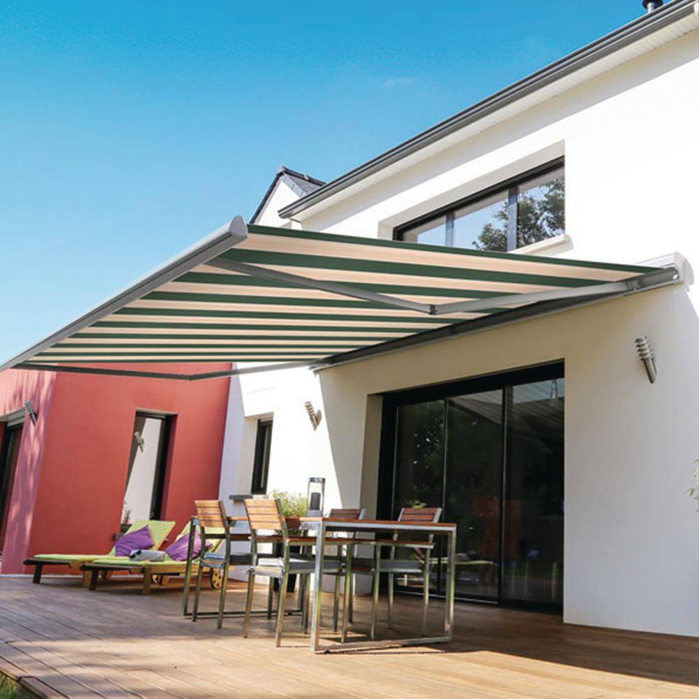 Advaning 10.5'' Fabric, Metal Cover Retractable Patio Awning