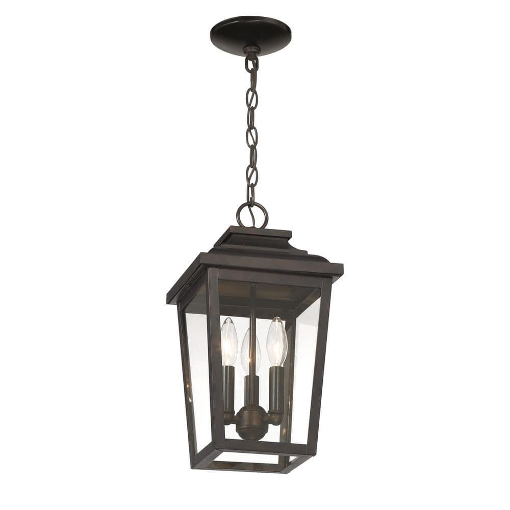 Minka Lavery - Irvington Manor - 3 Light Outdoor Pendant-15.5 Inches Tall and