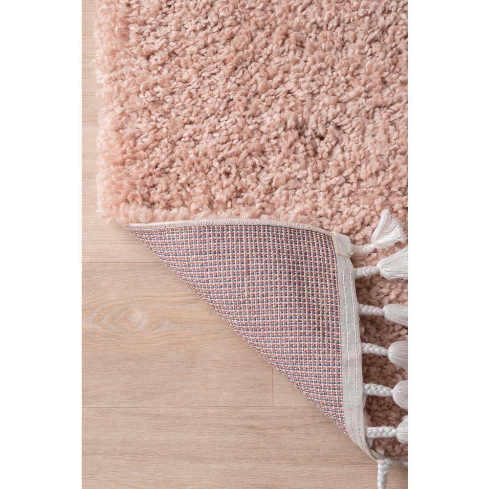 Nuloom Neva Solid 2x3 Accent Shag Indoor Area Rug for Living Room Bedroom Dining Room Nursery Entryway, Blush/Ivory