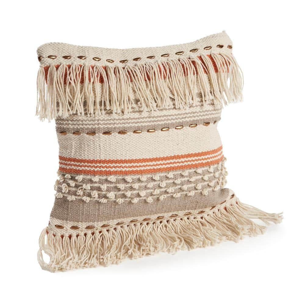 Rajani Home Analee Appliqued Cotton Throw Pillow