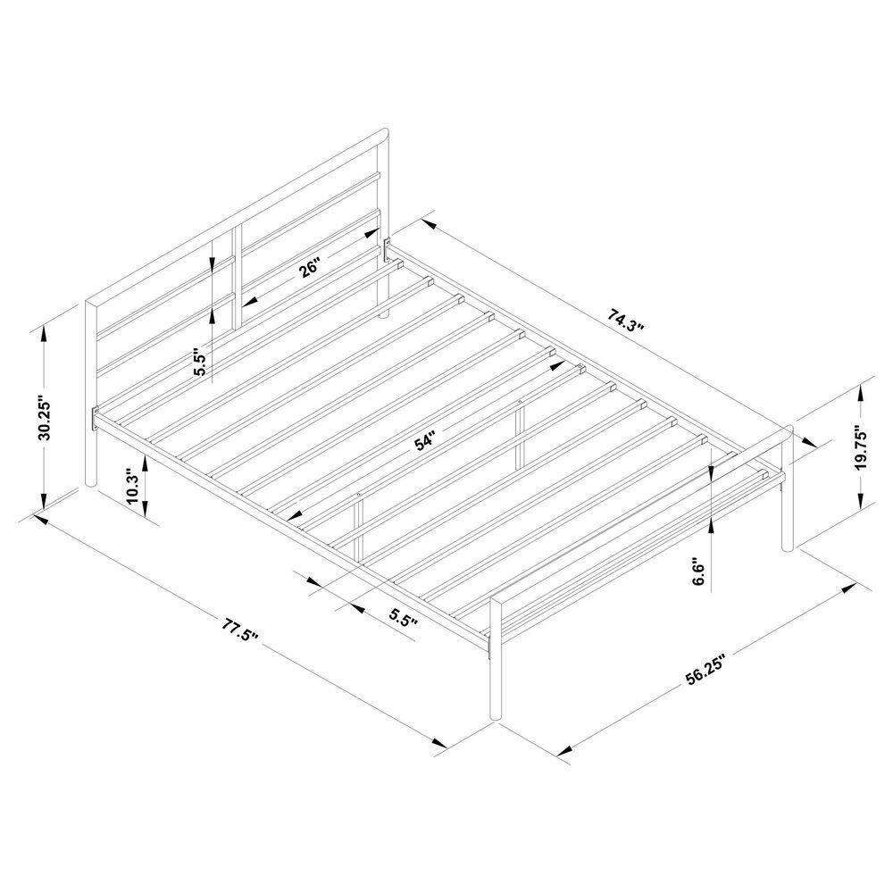 Kirby Kha Fisher Open Frame Bed Gunmetal