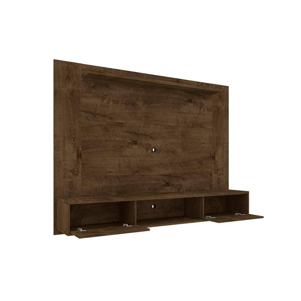 Manhattan Comfort Liberty Wood Entertainment Center for TVs up to 65", Rustic Brown