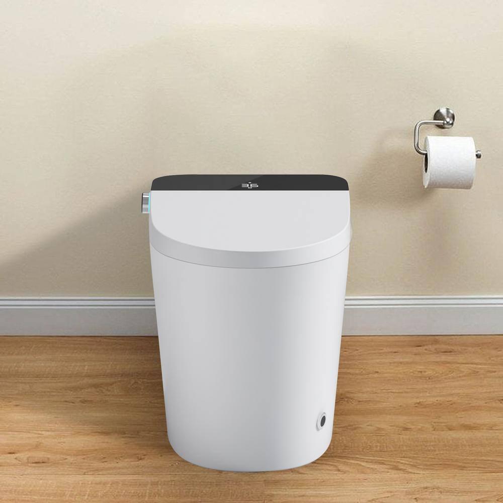Tryimagine Modern Smart Toilet With Bidet Seat Built-In, Intelligent Toilet Auto Open/Close Seat, Foot Sensor, LED Display,Night Light, Warm Water & Dryer CCNPPcc-W2826P207793