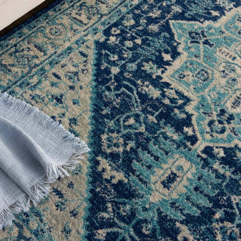 Nourison Tranquil Persian Indoor Rug Ivory Navy 4' x 6'