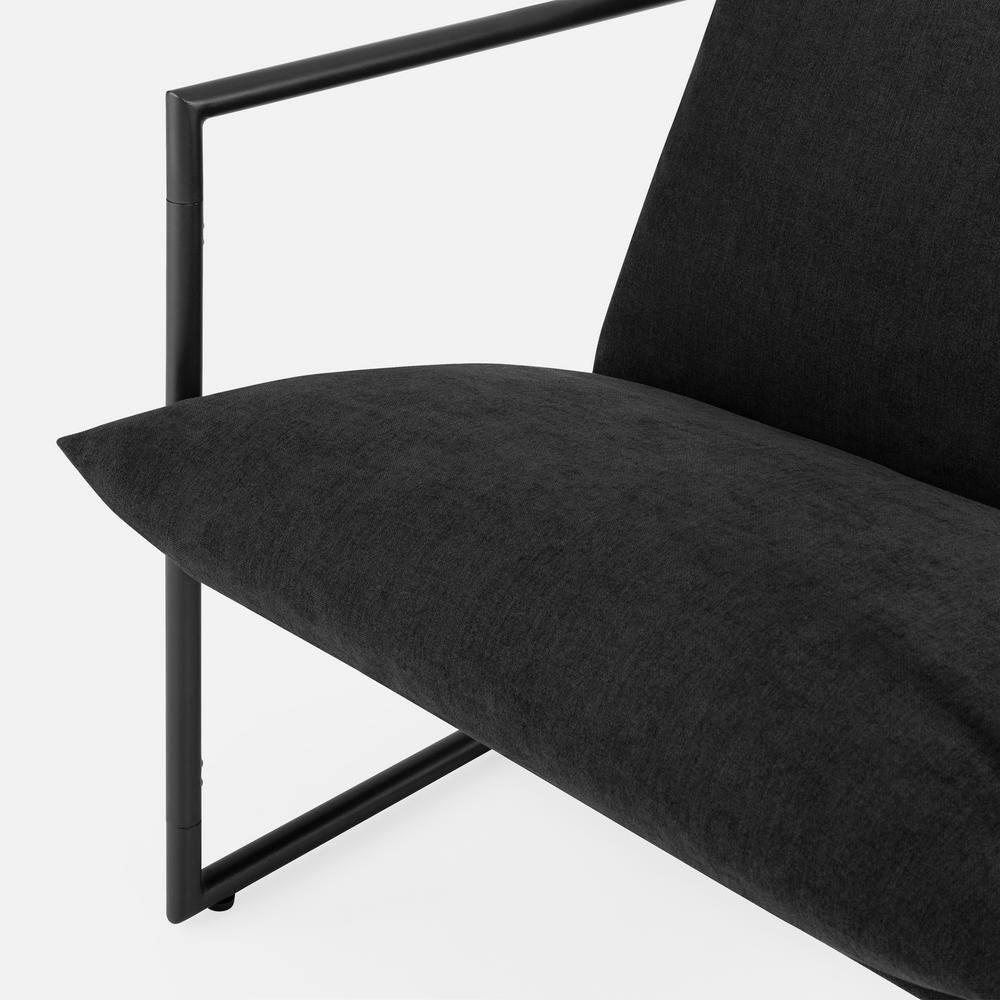 Zinus Aidan Metal Framed Sling Indoor Accent Chair, Black