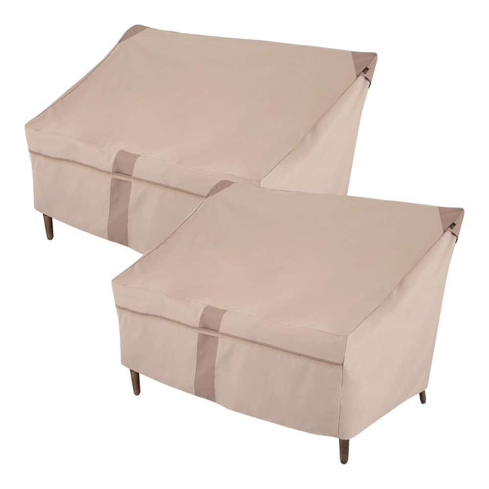 Modern Leisure Modern Leisure Monterey Patio Swivel Lounge Chair Cover, 2-Pack, 37.5"L x 39.25"W x 38.5"H, Beige (Set of 2)