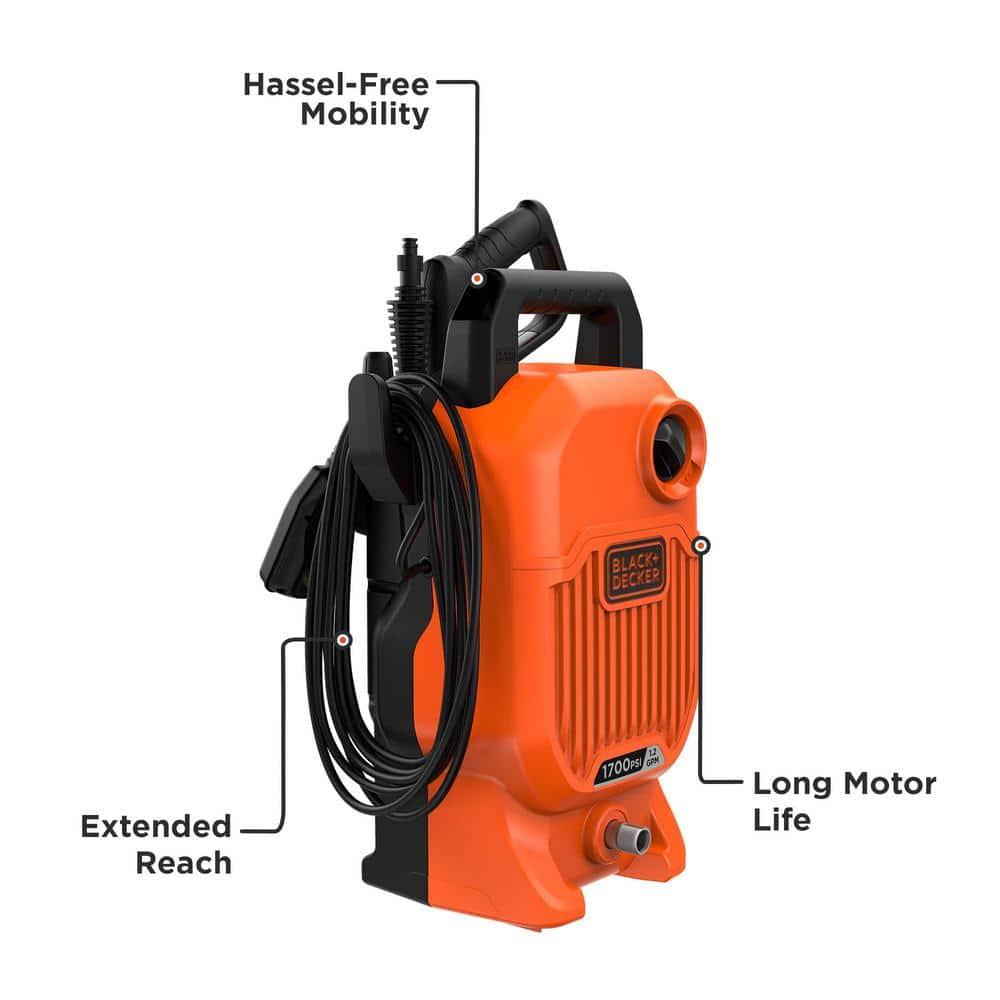 Black & Decker BEPW1700 1700 max PSI 1.2 GPM Corded Cold Water Pressure Washer