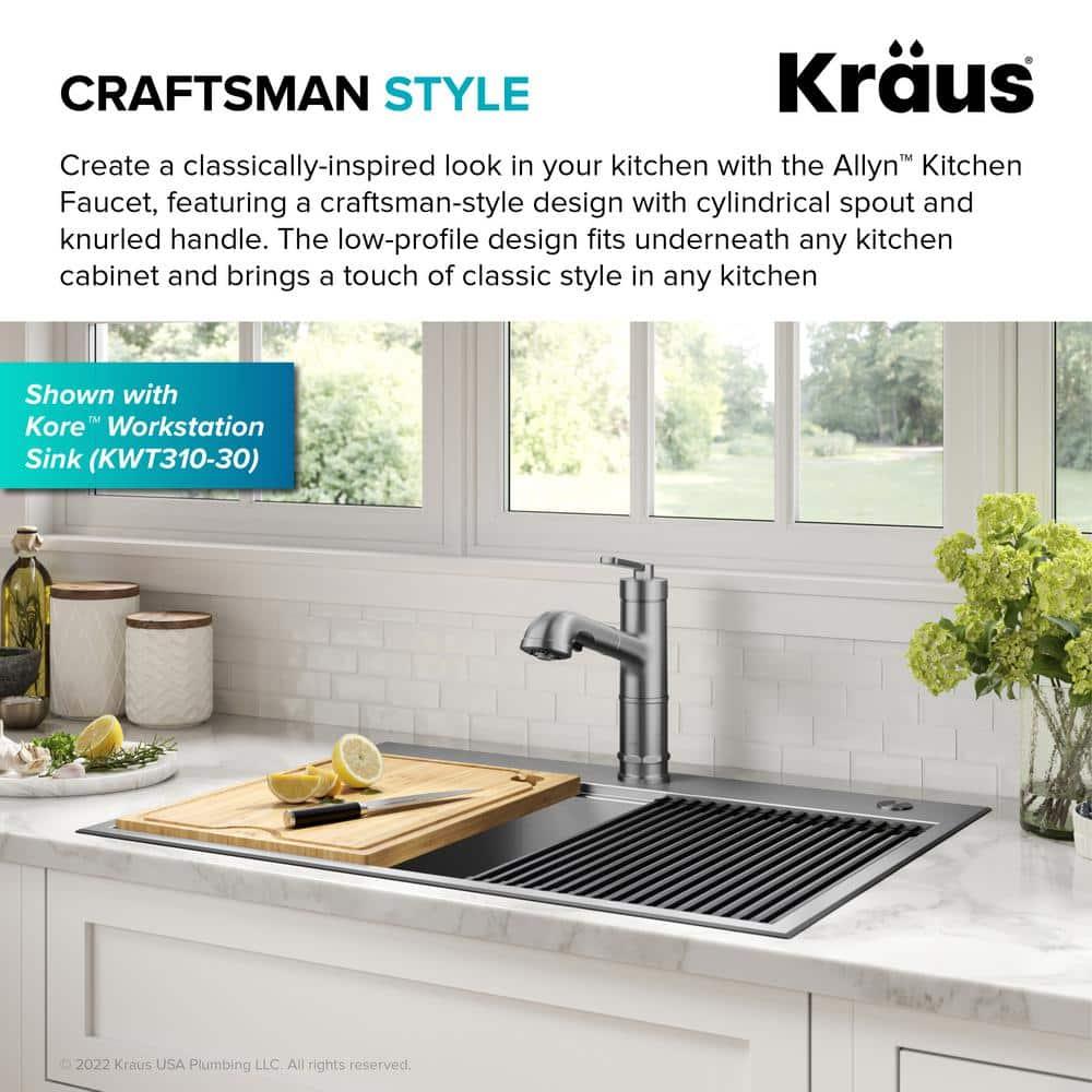 Allyn Pull-Out Single Handle Kitchen Faucet