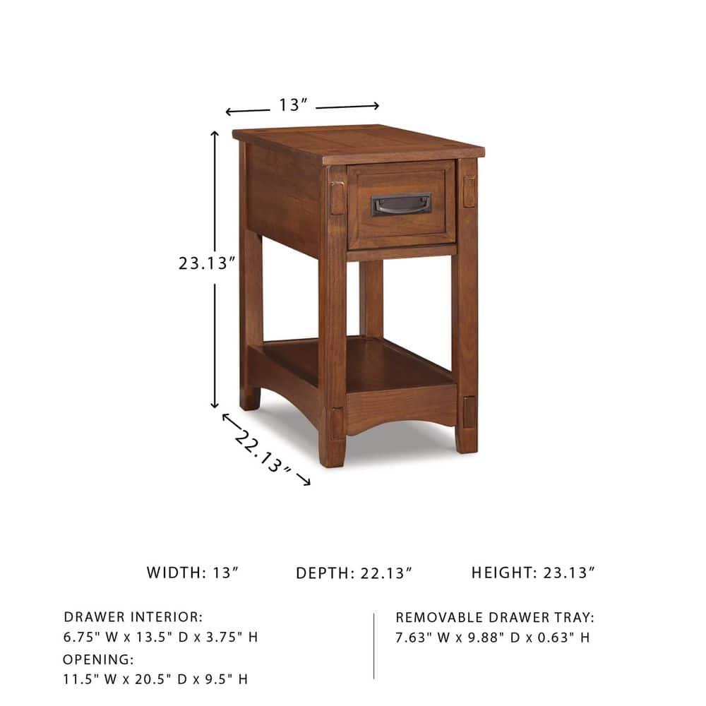 Signature Design by Ashley Contemporary Breegin Chairside End Table Brown