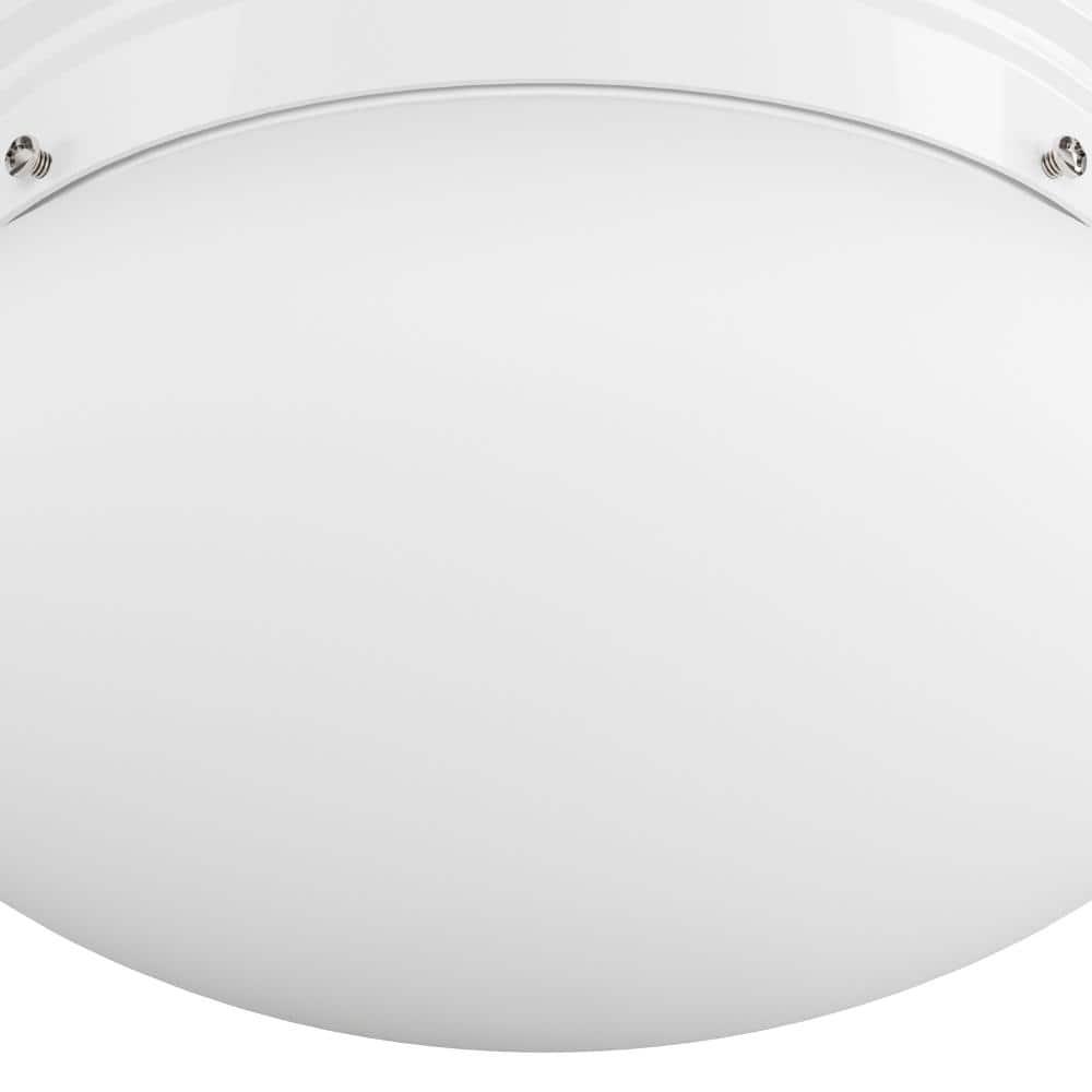 Webster 1-Light White Flush Mount with LED Bulb