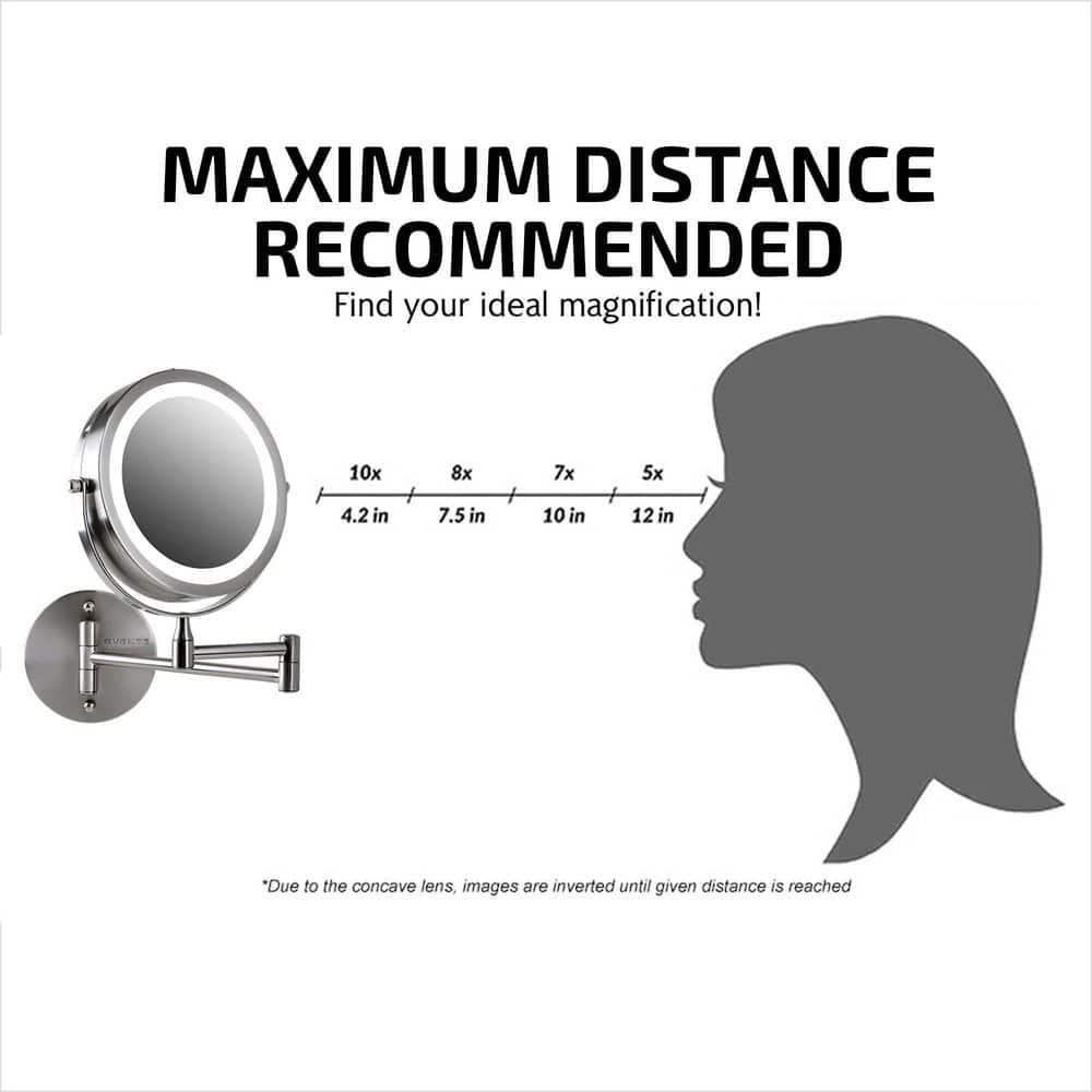 Ovente Concave LED Wall Mirror