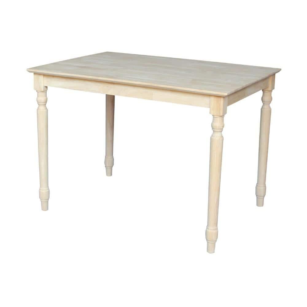 International Concepts Turned Solid Wood Top Dining Table