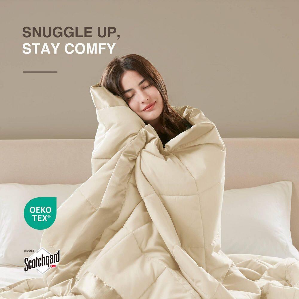 Madison Park Lightweight Down Alternative Blanket with Satin Trim