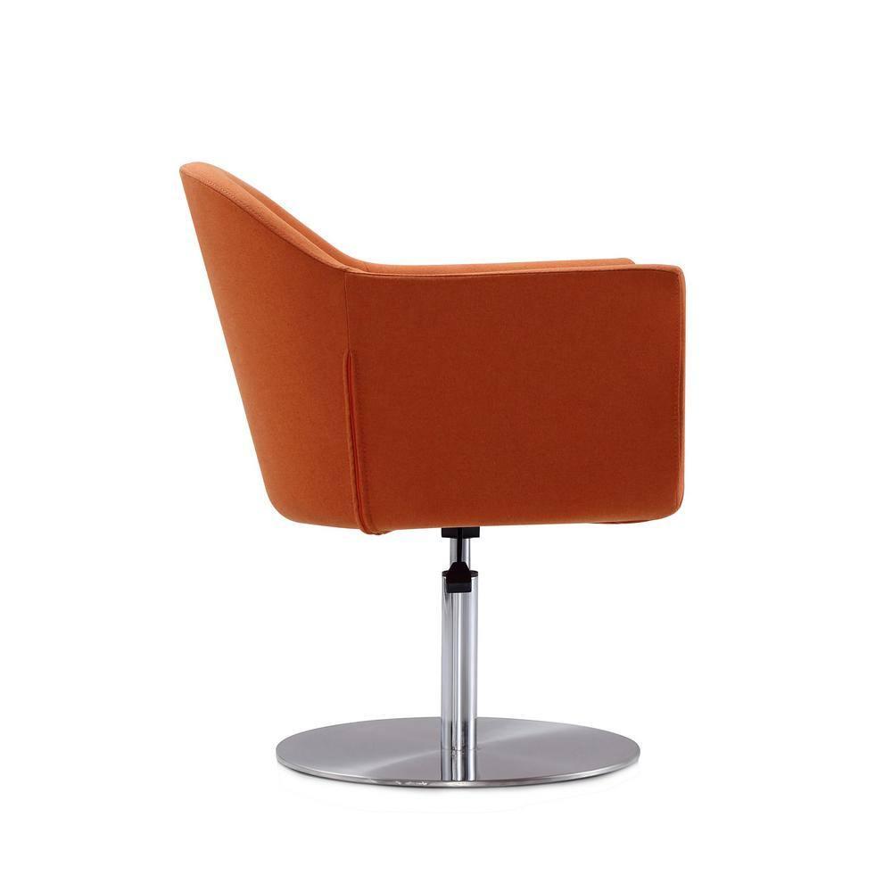 Voyager Swivel Adjustable Accent Chair, Orange