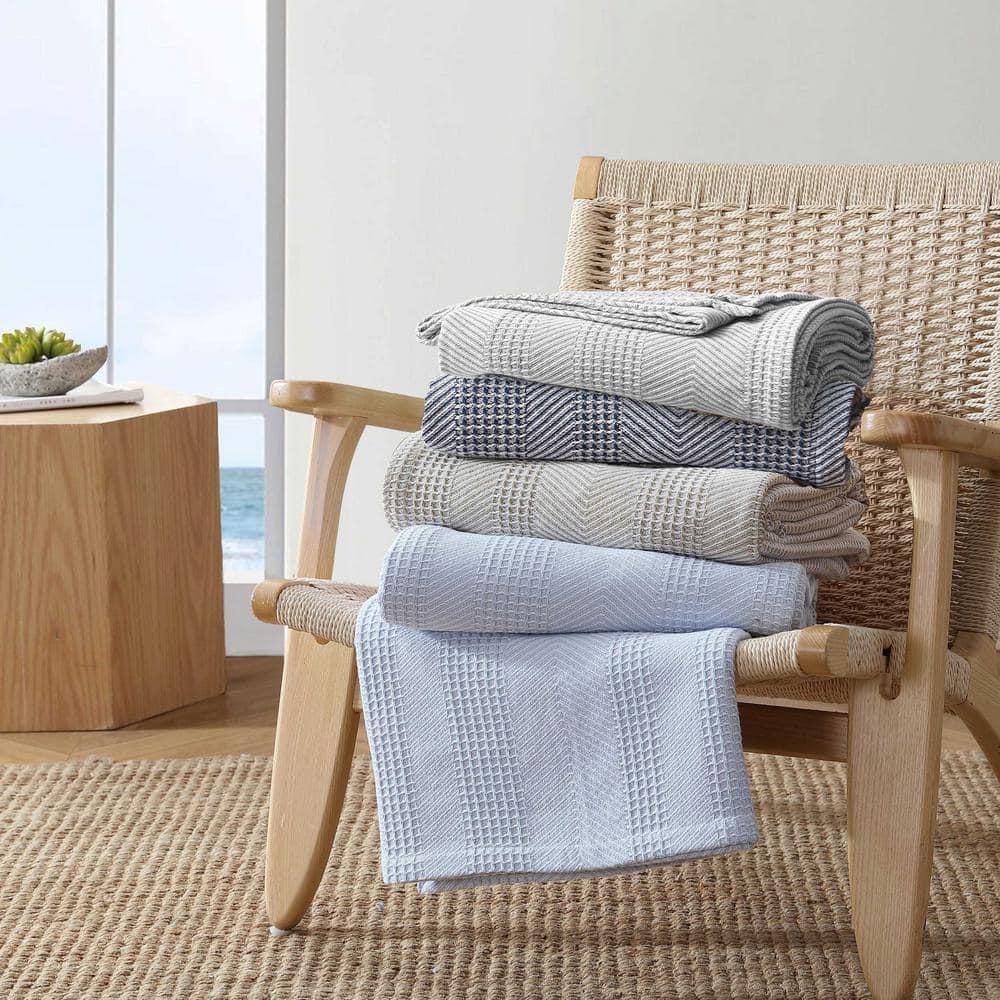 Nautica Nautica Chevron Stripe Cotton Blanket