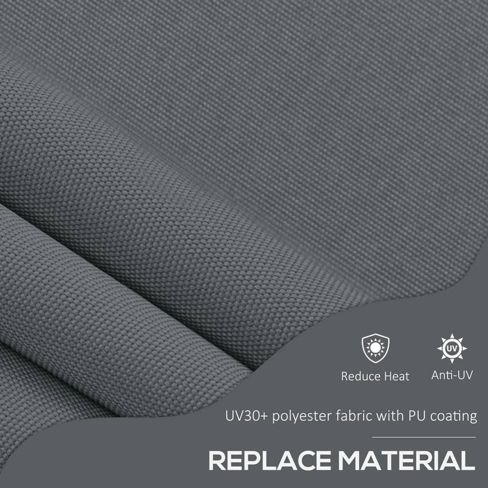Outsunny D Polyester Cover Retractable Patio Awning