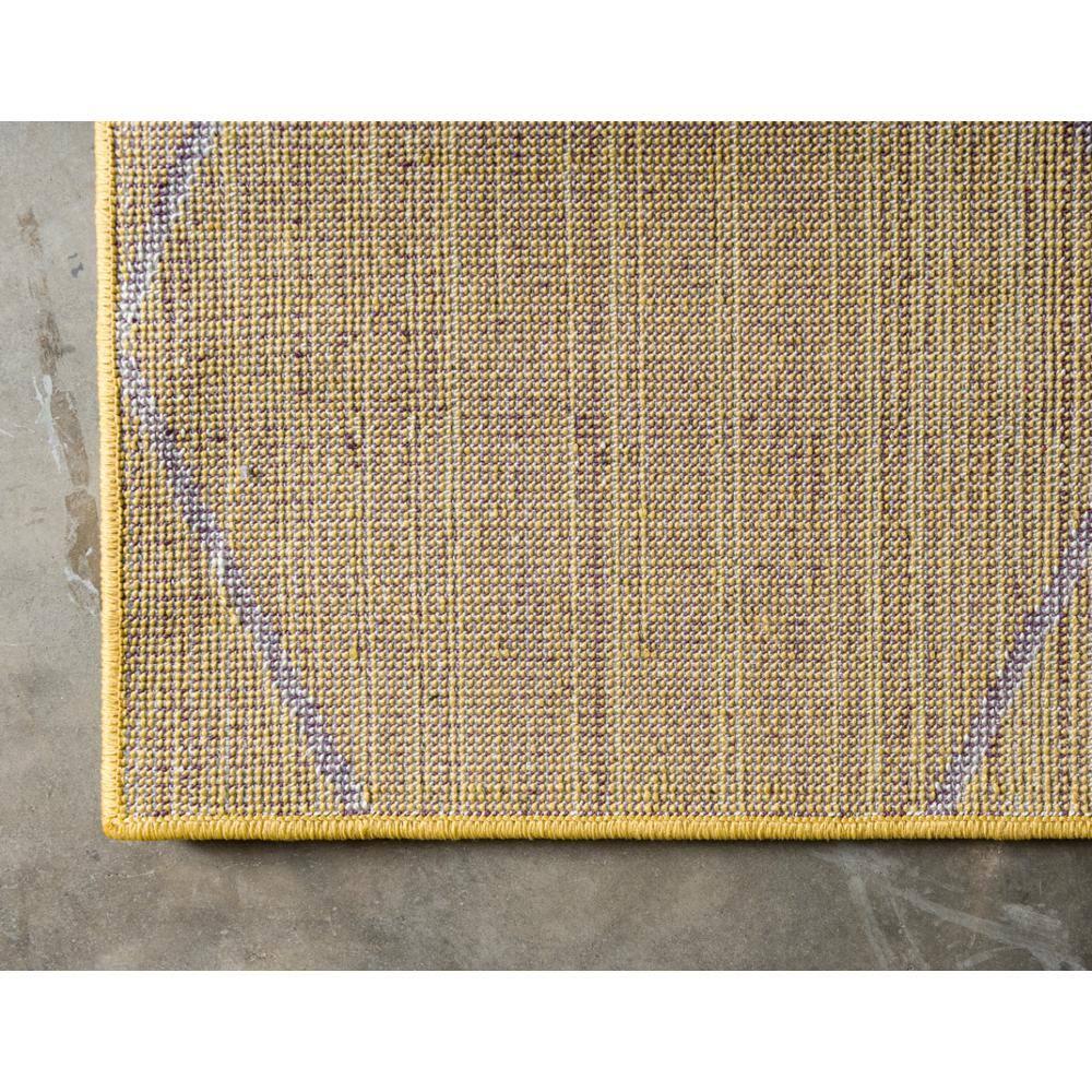 Unique Loom 5' 0 x 8' 0 Trellis Frieze Geometric Yellow Area Rug