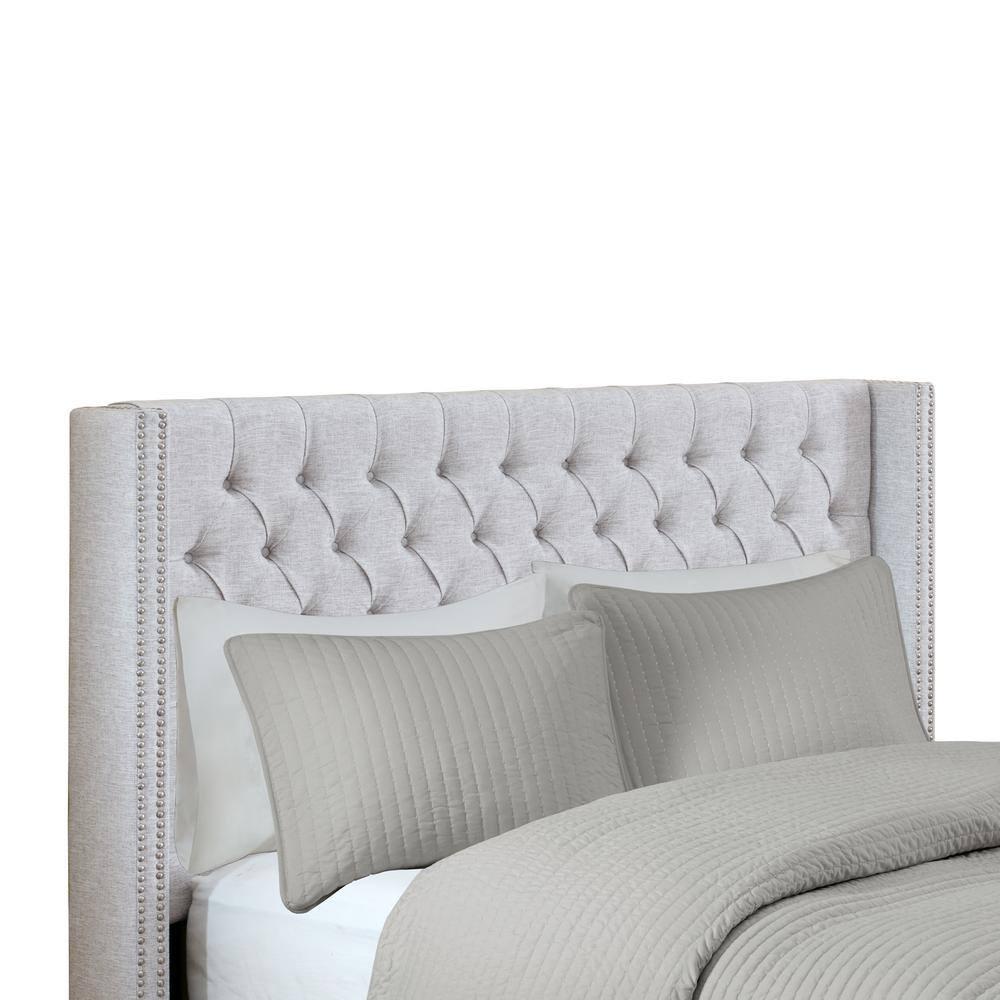 Amelia Upholstery Headboard Grey Queen