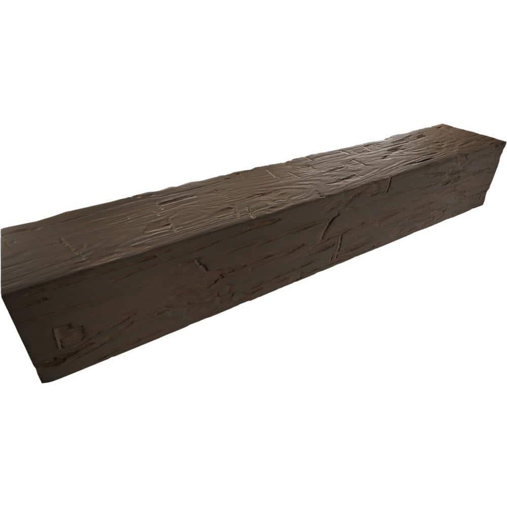 Ekena Millwork Hand Hewn Timberthane Faux Wood 3-Sided Ceiling Beam (U-beam)