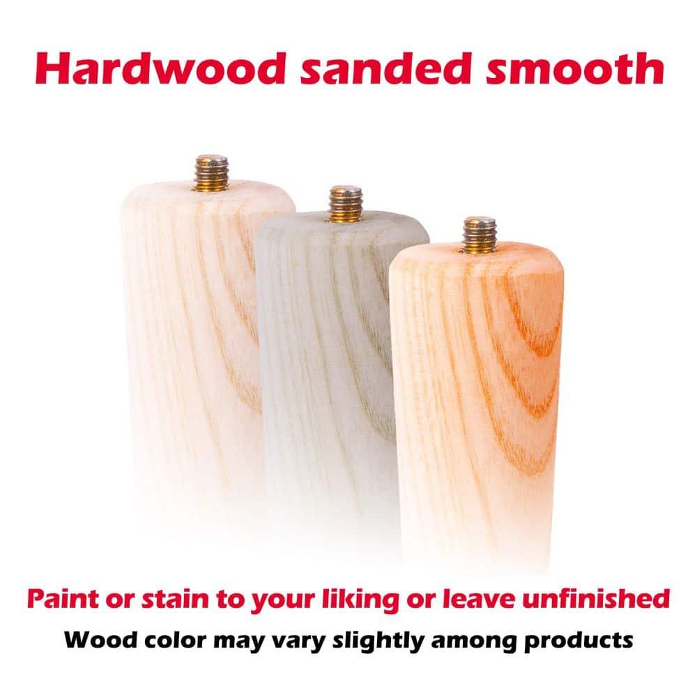 Leg Tbl 7/8-1-1/2X4In Hdw Sld WADDELL MFG CO Wood Table Legs 2504 Smooth Sanded