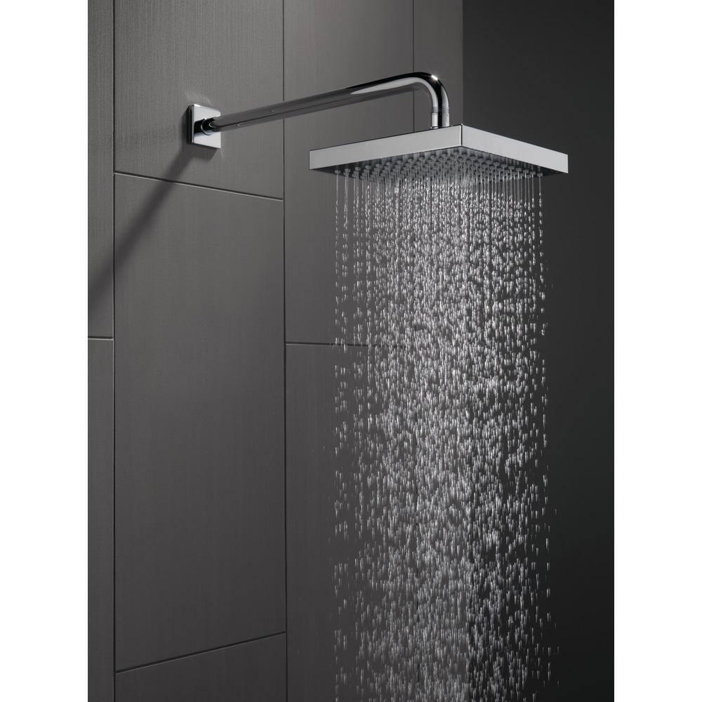 Universal Showering Components Square Single-Spray Rain Shower Head, Rainfall Shower Head 1.8 GPM