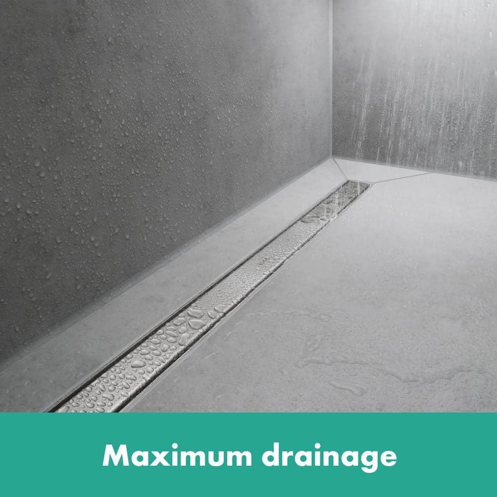 Hansgrohe RainDrain Match Trim Zero/ Tile 47 1/4" with Height Adjustable Frame