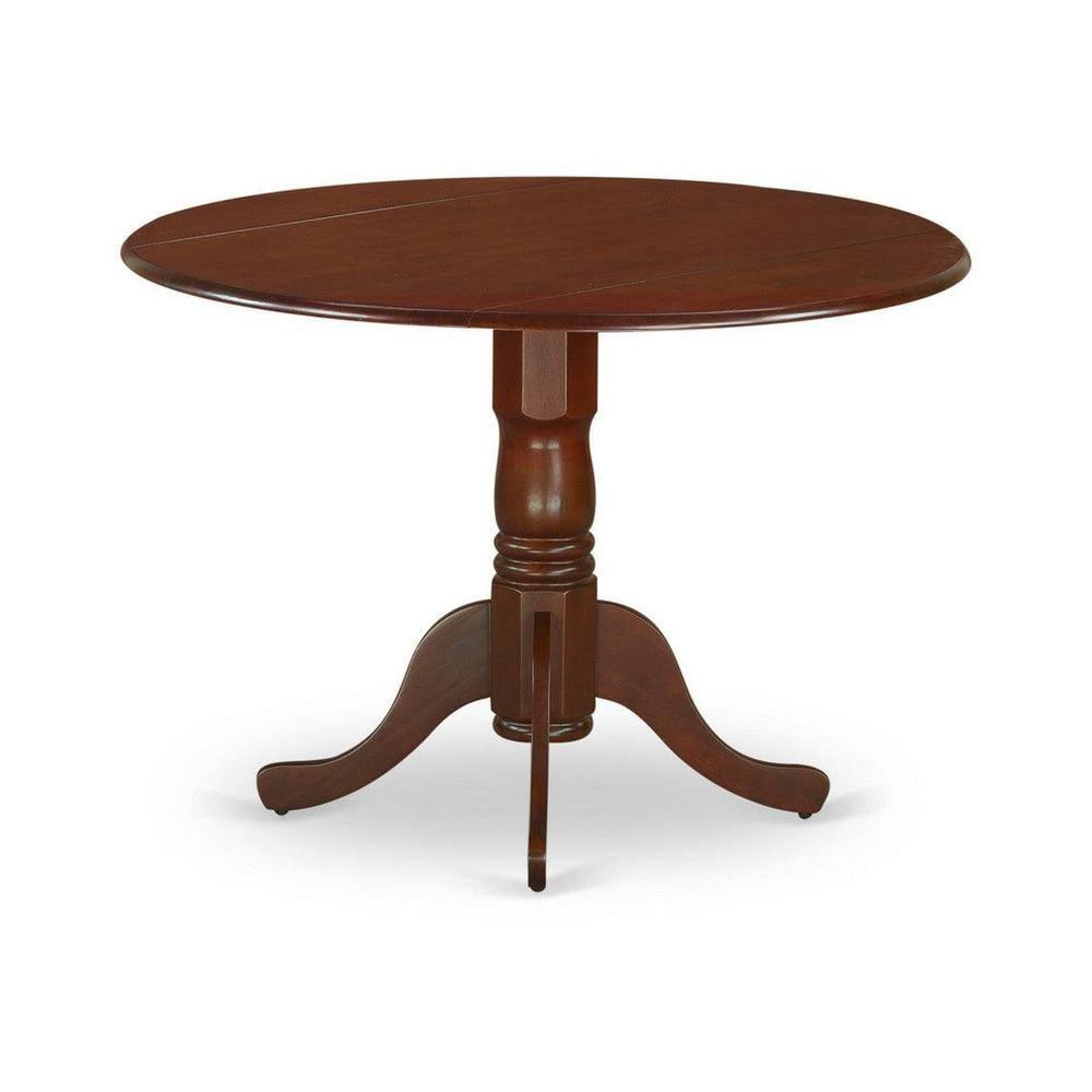 East West Furniture Dublin 3-piece Wood Dining Set in Mahogany/Coffee