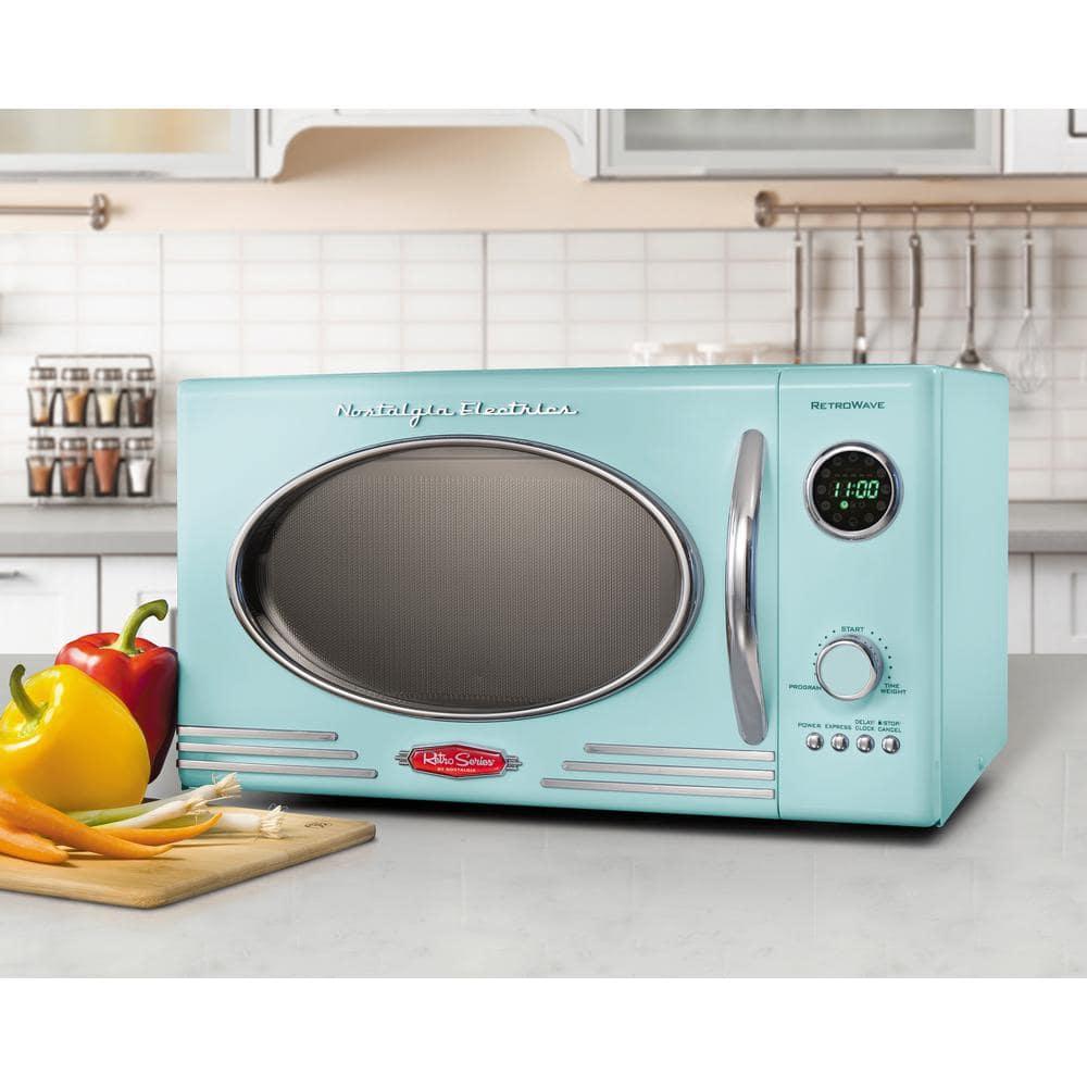 Nostalgia Retro 19" 0.9 cu ft. 800-Watt Countertop Microwave Oven