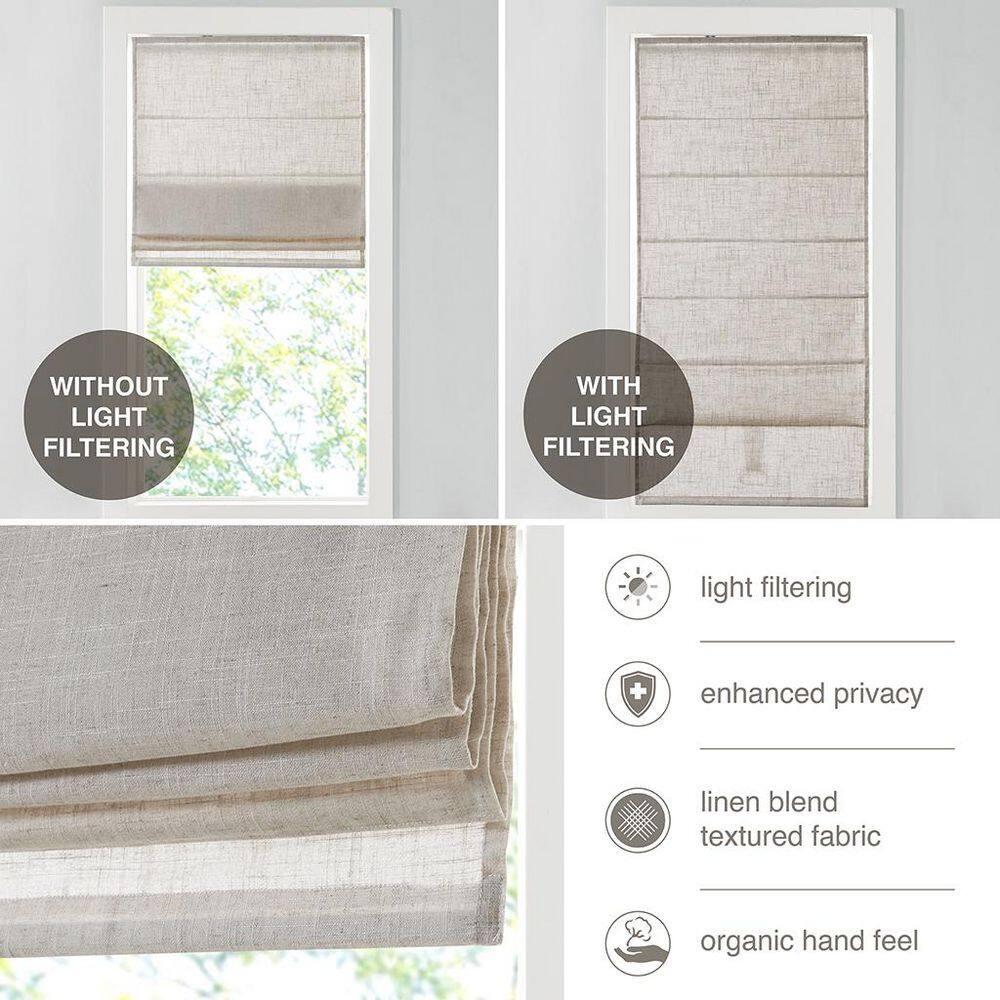 Kyler Linen Blend Light Filtering Roman Shade